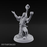 Arms Raised Offering Head Cultist Miniature for Dungeons and Dragons, Pathfinder or other TTRPGs