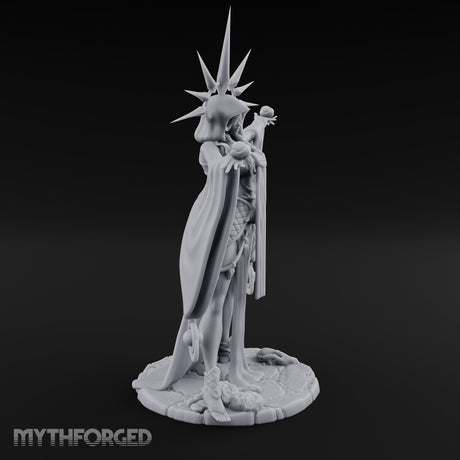 Arms Wide Sun Crown Human Sorceress Miniature for Dungeons and Dragons, Pathfinder or other TTRPGs