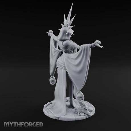 Arms Wide Sun Crown Human Sorceress Miniature for Dungeons and Dragons, Pathfinder or other TTRPGs