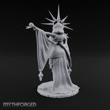Arms Wide Sun Crown Human Sorceress Miniature for Dungeons and Dragons, Pathfinder or other TTRPGs