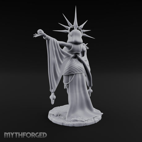 Arms Wide Sun Crown Human Sorceress Miniature for Dungeons and Dragons, Pathfinder or other TTRPGs