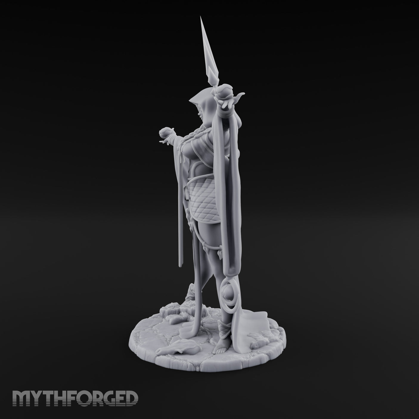 Arms Wide Sun Crown Human Sorceress Miniature for Dungeons and Dragons, Pathfinder or other TTRPGs