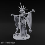 Arms Wide Sun Crown Human Sorceress Miniature for Dungeons and Dragons, Pathfinder or other TTRPGs