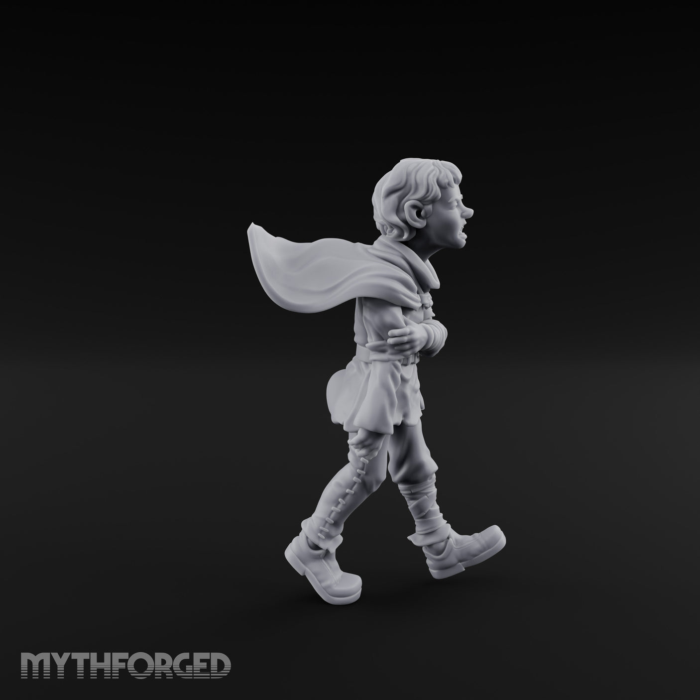 Arms Wrapped Wailing Halfling Urchin Miniature for Dungeons and Dragons, Pathfinder or other TTRPGs