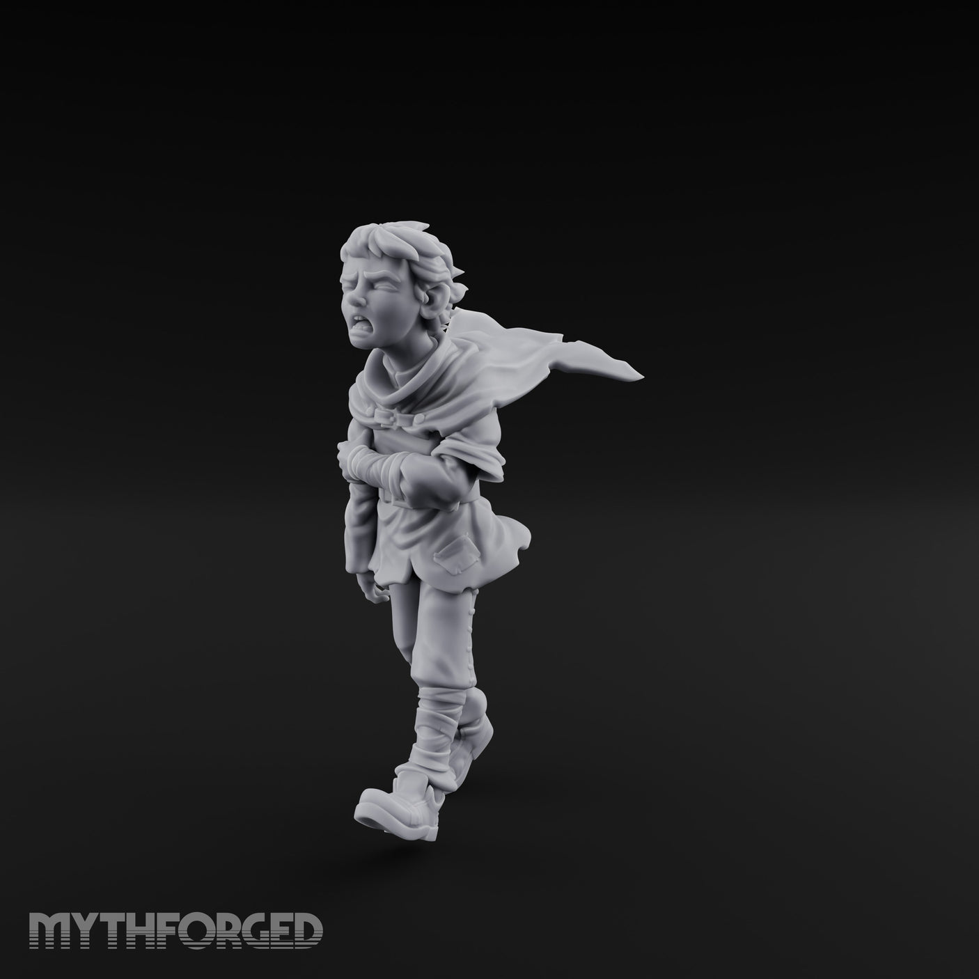Arms Wrapped Wailing Halfling Urchin Miniature for Dungeons and Dragons, Pathfinder or other TTRPGs
