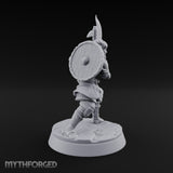 Mismatched Armoury, Matching Resolve Human Knights — A · Glaive + Bow + Sword & Warhammer + Sword & Round Shield