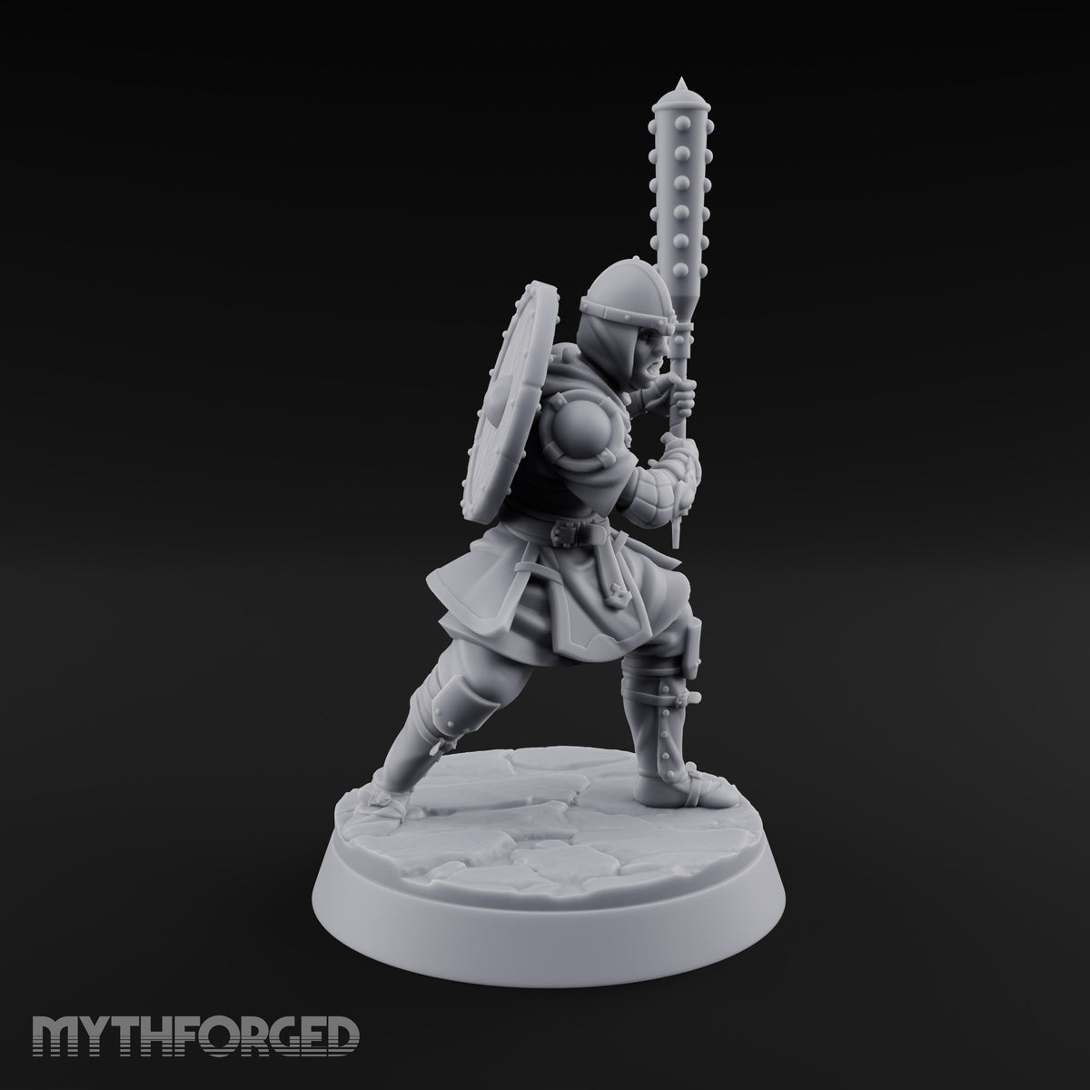Mismatched Armoury, Matching Resolve Human Knight A — Spiked Mace