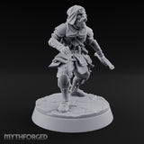Mismatched Armoury, Matching Resolve Human Knights — B · Glaive + Bow + Sword & Warhammer + Sword & Round Shield