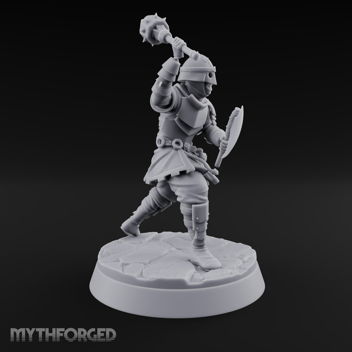 Mismatched Armoury, Matching Resolve Human Knight C — Mace & Axe