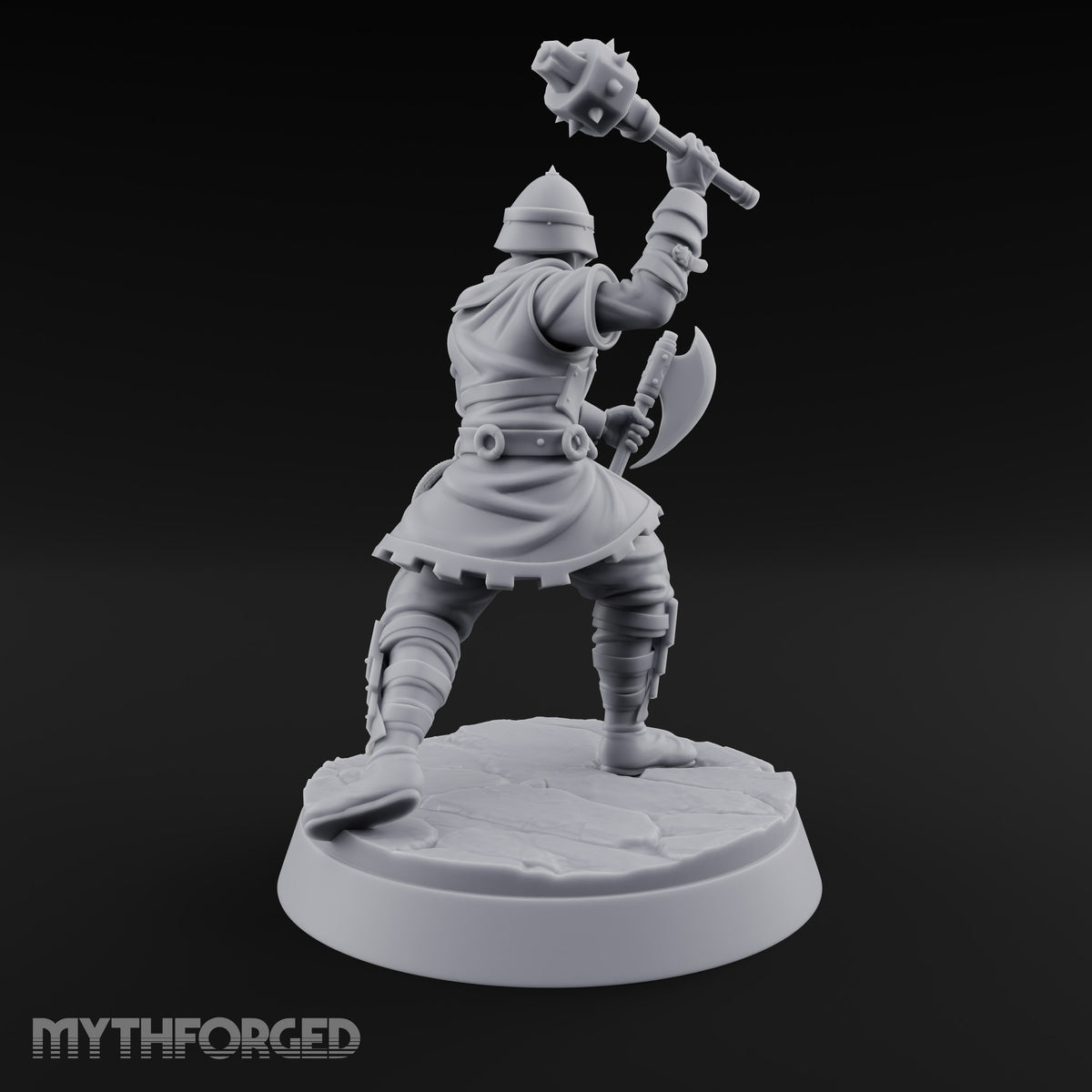 Mismatched Armoury, Matching Resolve Human Knight C — Mace & Axe