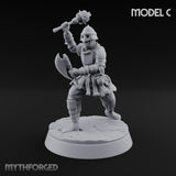 Mismatched Armoury, Matching Resolve Human Knights — C · Spiked Mace + Daggers + Mace & Axe + Spear & Javelin