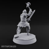 Mismatched Armoury, Matching Resolve Human Knight C — Sword & Warhammer
