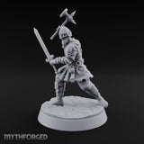 Mismatched Armoury, Matching Resolve Human Knight C — Sword & Warhammer
