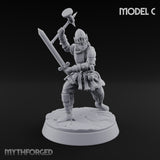 Mismatched Armoury, Matching Resolve Human Knight C — Sword & Warhammer