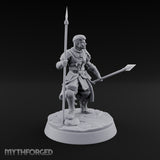 Mismatched Armoury, Matching Resolve Human Knights — D · Spiked Mace + Daggers + Mace & Axe + Spear & Javelin