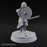 Mismatched Armoury, Matching Resolve Human Knight D — Sword & Round Shield