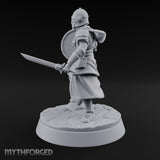 Mismatched Armoury, Matching Resolve Human Knight D — Sword & Round Shield