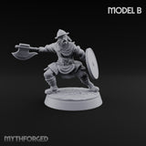 Muster Roll Misfits Human Soldiers — B · Sword & Whip + Axe & Shield + Sword & Flail + Axe & Dagger