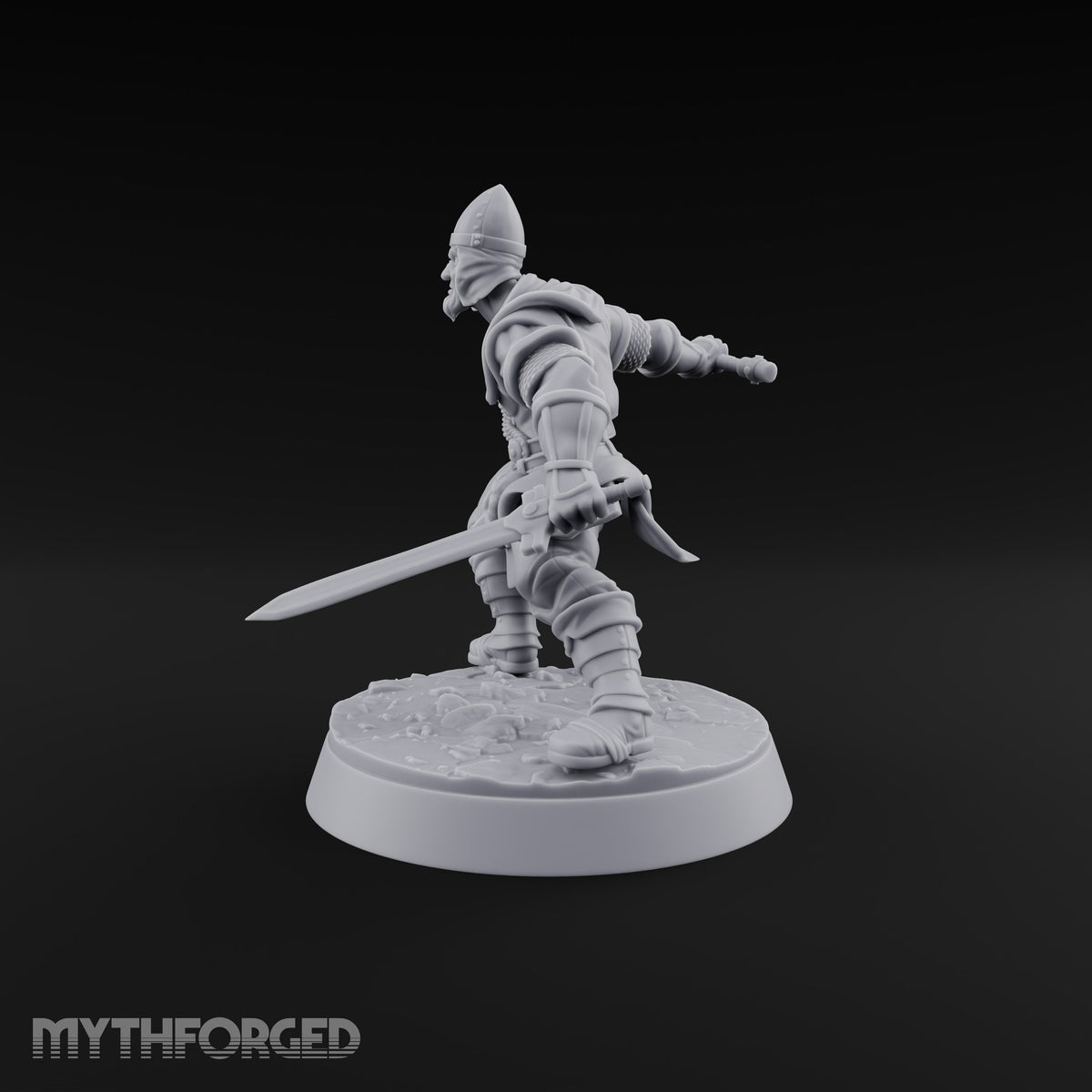 Muster Roll Misfits Human Soldier B — Spiked Mace & Sword
