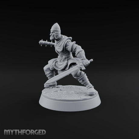 Muster Roll Misfits Human Soldier B — Spiked Mace & Sword