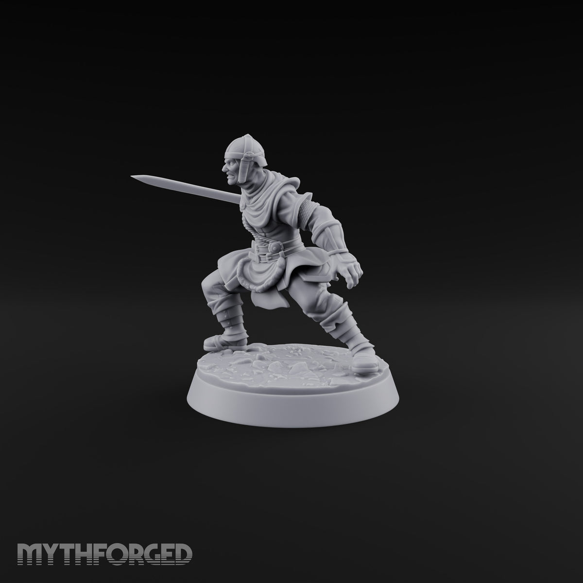 Muster Roll Misfits Human Soldier B — Sword & Open Hand