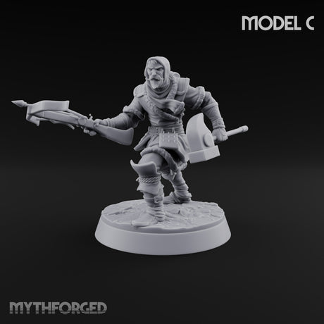 Muster Roll Misfits Human Soldiers — C · Dagger & Shield + Sword & Open Hand + Crossbow & Hammer + Sword & Shield