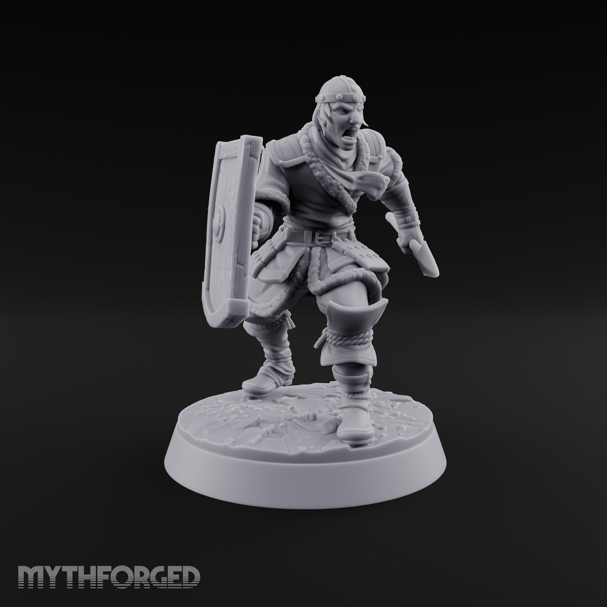 Muster Roll Misfits Human Soldier C — Spear & Tower Shield