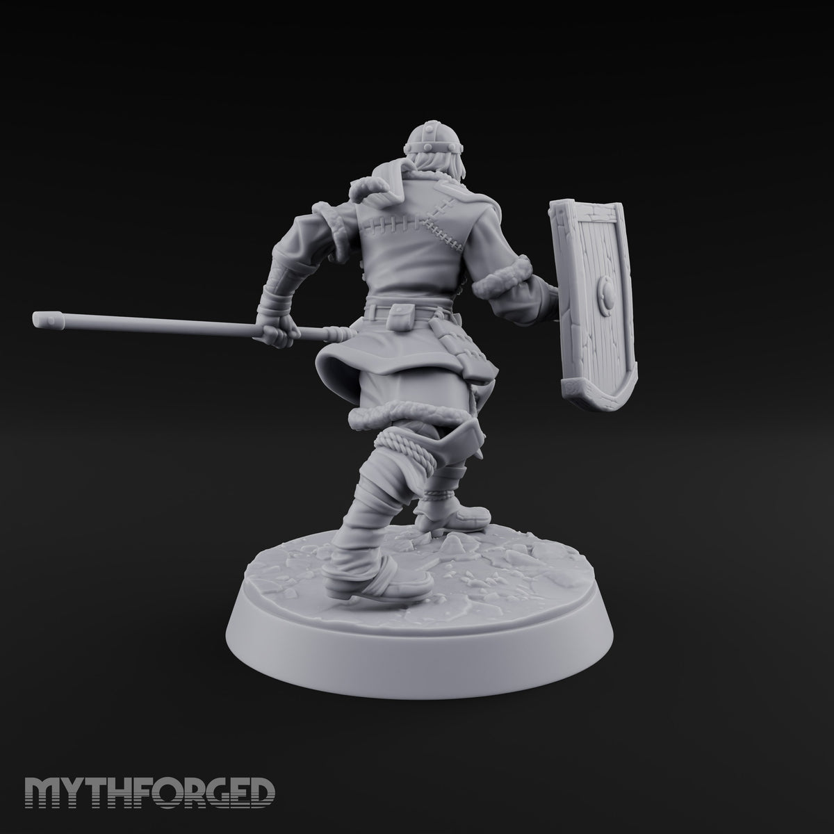 Muster Roll Misfits Human Soldier C — Spear & Tower Shield