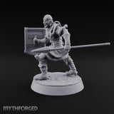 Muster Roll Misfits Human Soldier C — Spear & Tower Shield