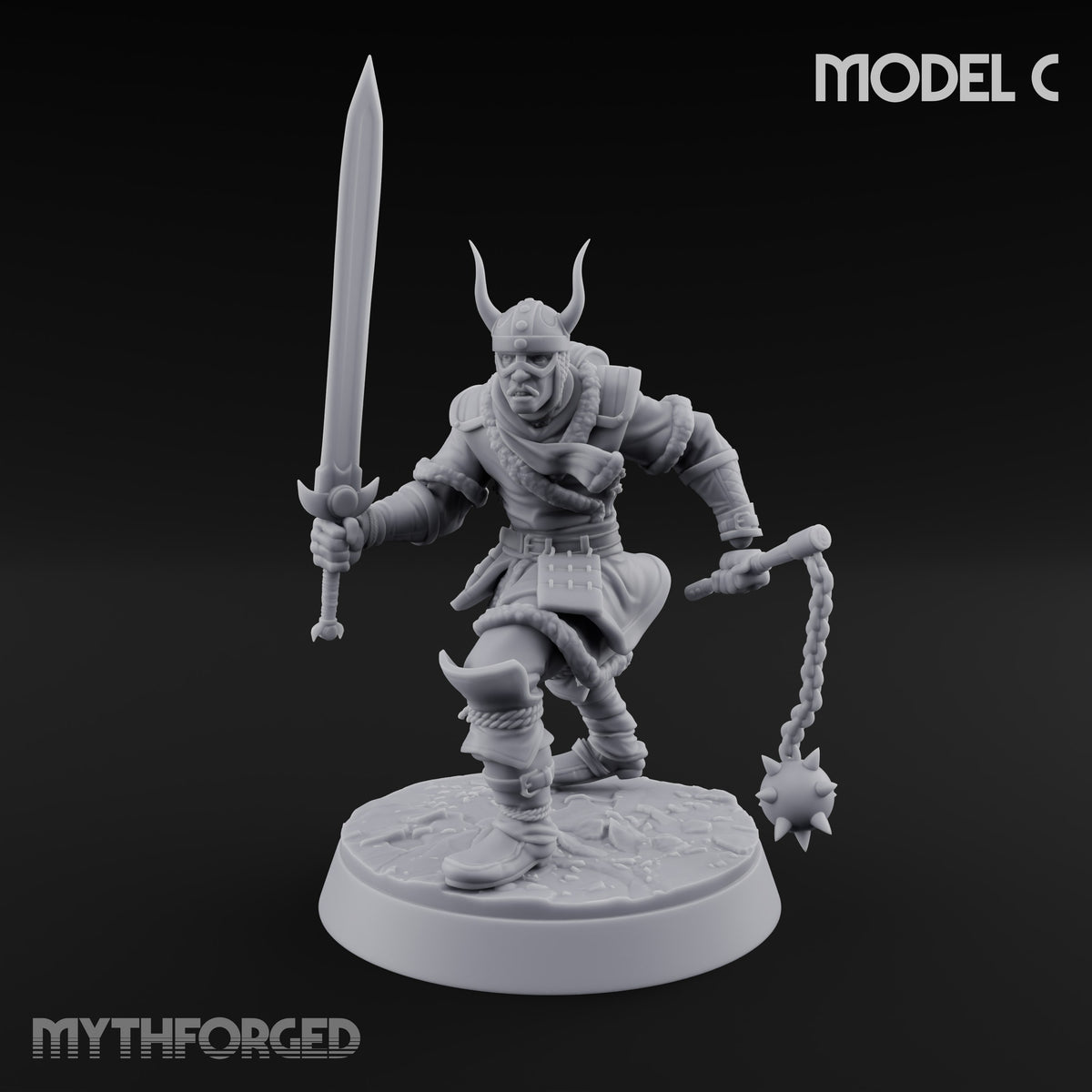 Muster Roll Misfits Human Soldiers — C · Sword & Whip + Axe & Shield + Sword & Flail + Axe & Dagger