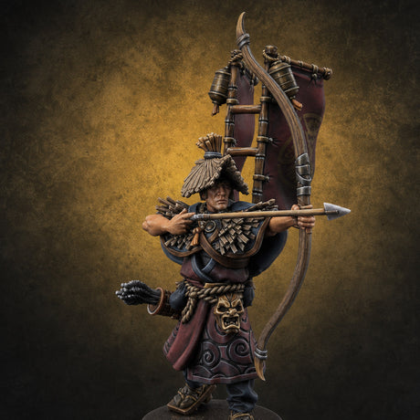 Arrow Loosing Nomad Archer C — painted concept preview (miniature supplied unpainted)