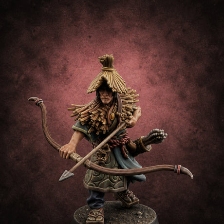 Arrow Loosing Nomad Archer F — painted concept preview (miniature supplied unpainted)