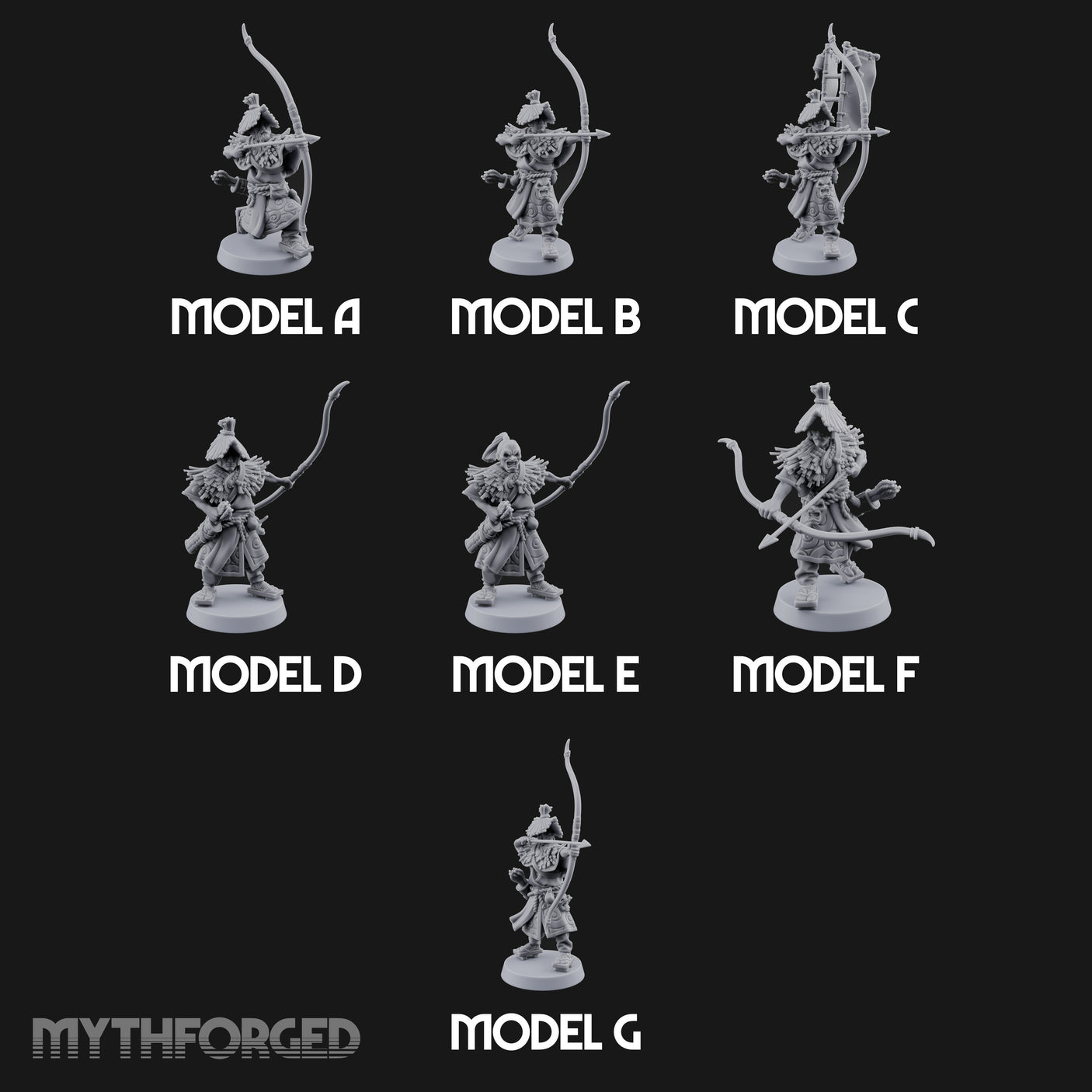 Arrow Loosing Nomad Archers — Full Set
