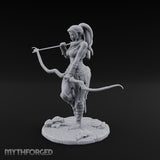 Arrow Nocked Knee Raised Elf Archer Miniature for Dungeons and Dragons, Pathfinder or other TTRPGs
