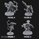 Arrow Nocking Lizardfolk Archers Miniature for Dungeons and Dragons, Pathfinder or other TTRPGs