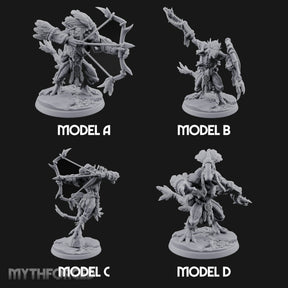 Arrow Nocking Lizardfolk Archers Miniature for Dungeons and Dragons, Pathfinder or other TTRPGs