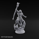Staff Raising Dragonborn Sorcerer Miniature for Dungeons and Dragons, Pathfinder or other TTRPGs