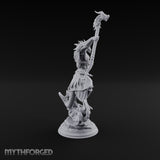 Staff Raising Dragonborn Sorcerer Miniature for Dungeons and Dragons, Pathfinder or other TTRPGs