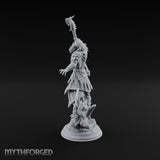 Staff Raising Dragonborn Sorcerer Miniature for Dungeons and Dragons, Pathfinder or other TTRPGs