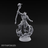 Staff Raising Dragonborn Sorcerer Miniature for Dungeons and Dragons, Pathfinder or other TTRPGs