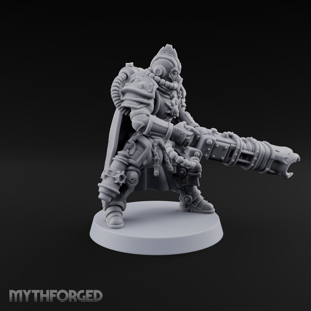 Fuel Line Hissing Human Gas-Masked Flamer Gunner A
