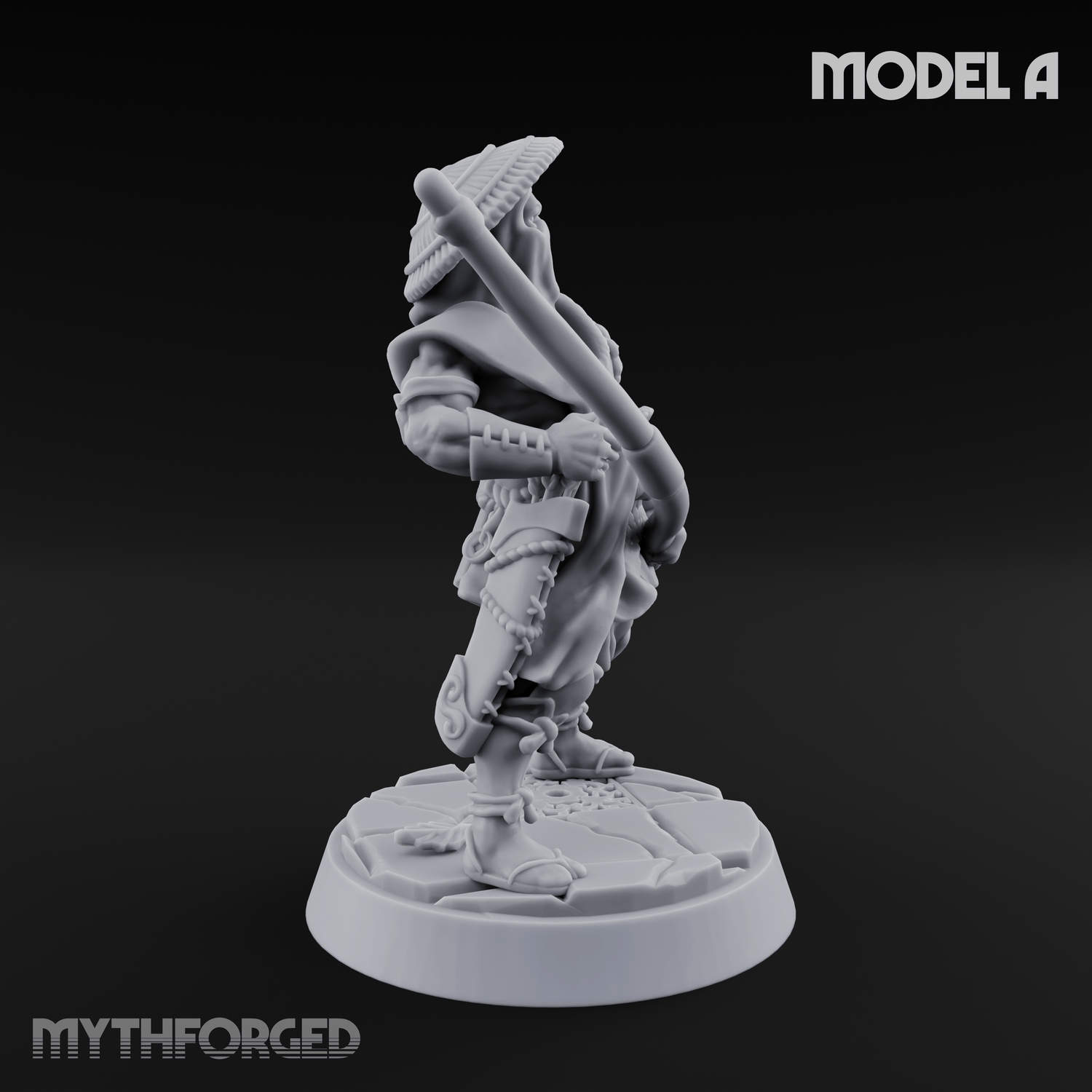 Bow Flexing Ashigaru Archers A Miniature for Dungeons and Dragons, Pathfinder or other TTRPGs