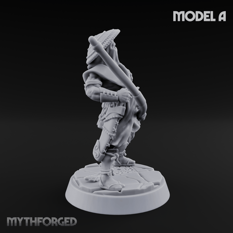 Bow Flexing Ashigaru Archers A Miniature for Dungeons and Dragons, Pathfinder or other TTRPGs