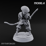 Bow Flexing Ashigaru Archers A Miniature for Dungeons and Dragons, Pathfinder or other TTRPGs