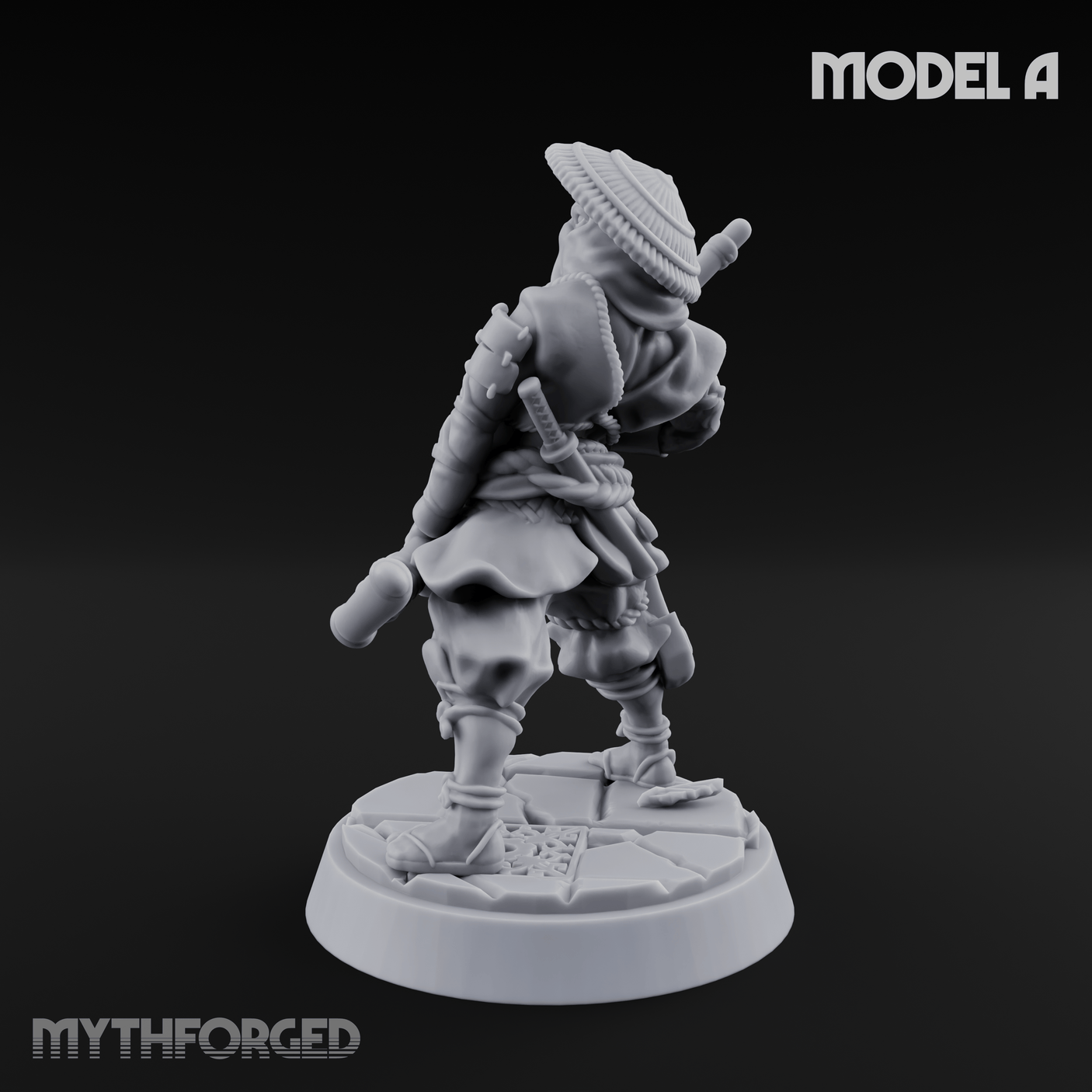 Bow Flexing Ashigaru Archers A Miniature for Dungeons and Dragons, Pathfinder or other TTRPGs