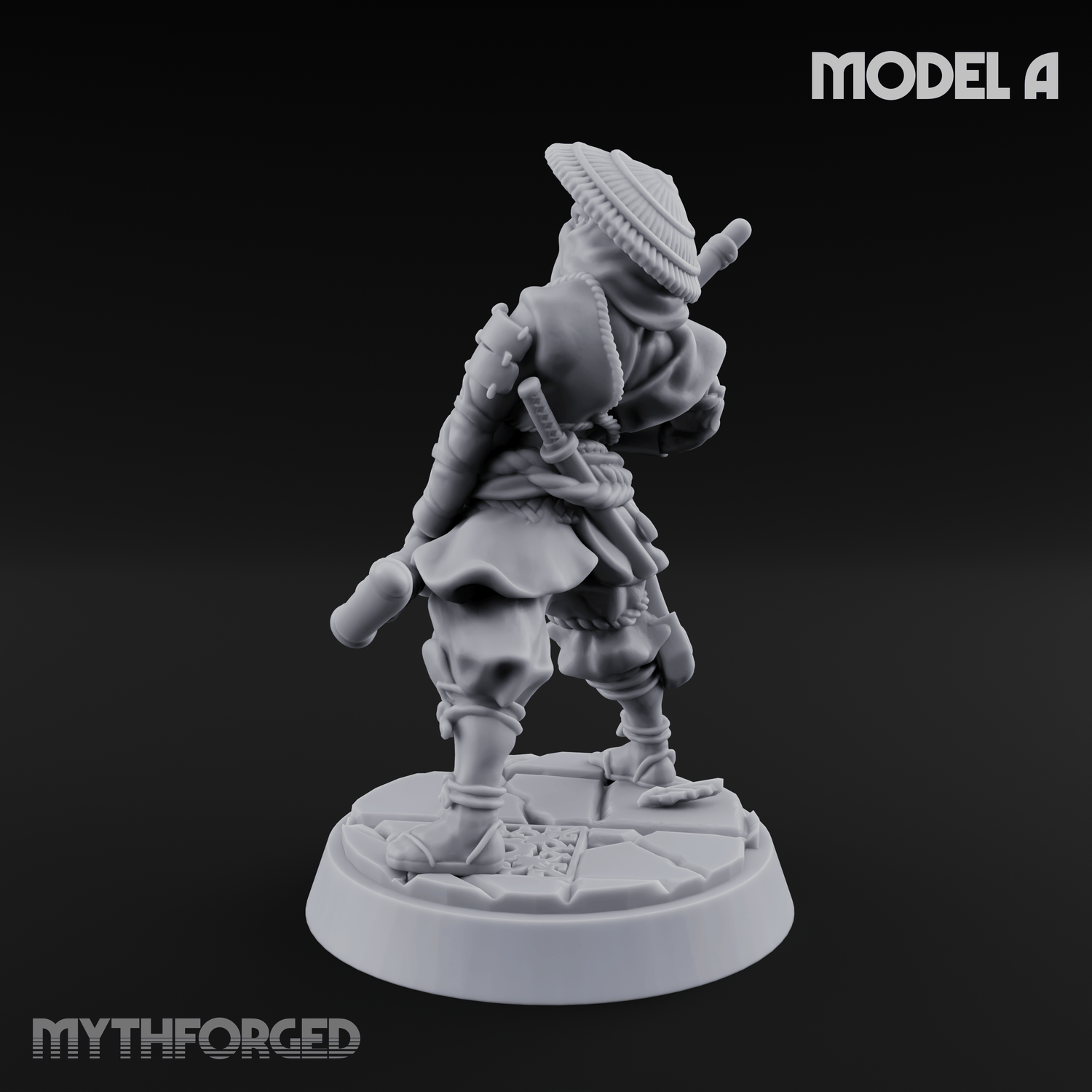 Bow Flexing Ashigaru Archers A Miniature for Dungeons and Dragons, Pathfinder or other TTRPGs