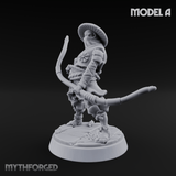 Bow Flexing Ashigaru Archers A Miniature for Dungeons and Dragons, Pathfinder or other TTRPGs
