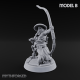 Bow Flexing Ashigaru Archers B Miniature for Dungeons and Dragons, Pathfinder or other TTRPGs