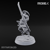 Bow Flexing Ashigaru Archers Miniature for Dungeons and Dragons, Pathfinder or other TTRPGs
