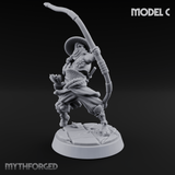 Bow Flexing Ashigaru Archers C Miniature for Dungeons and Dragons, Pathfinder or other TTRPGs